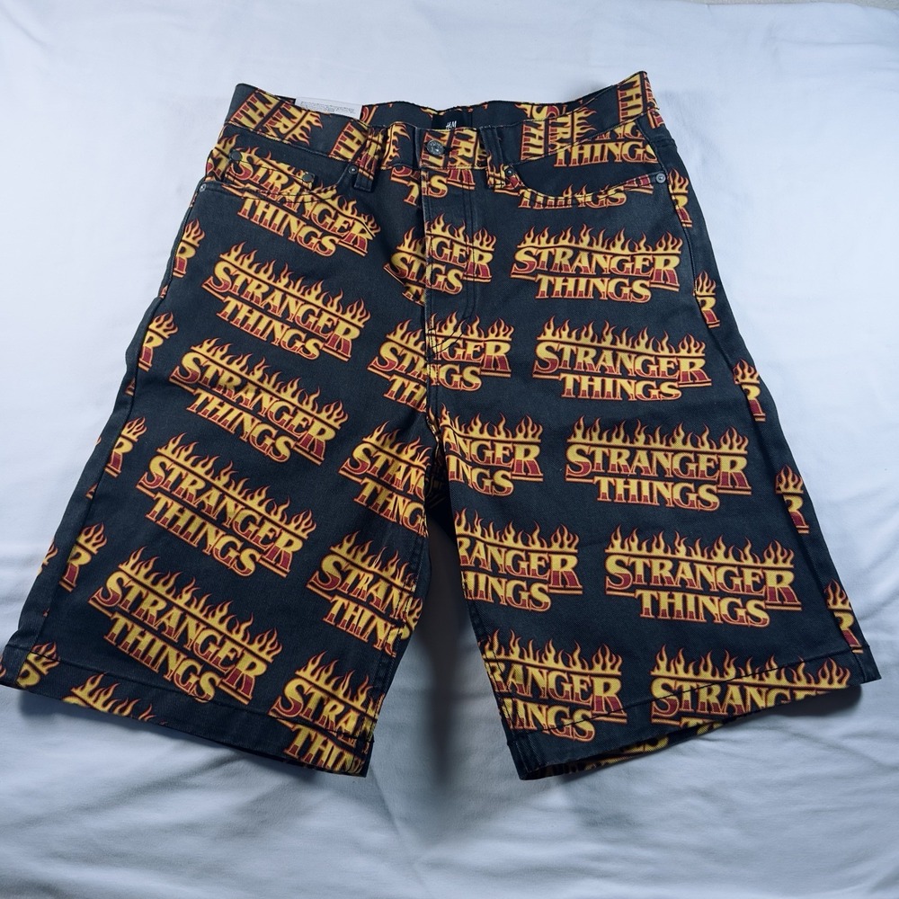 Stranger Things Shorts 31 Oversized Baggy Loose Fit Streetwear Logo Print NWT